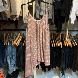 Lovers + Friends asymmetrical polka dot dress